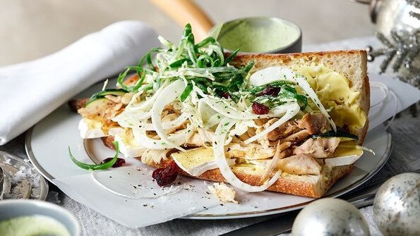 Matt Preston leftovers: Roast turkey baguette.