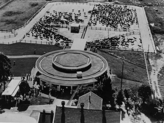 And aerial shot of the Camden Park Estate rotolactor dairy taken in 1955. Picture courtesy of the Belgenny Farm Trust