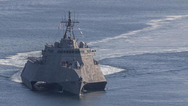 The future Independence-variant littoral combat ship USS Canberra (LCS 30). Picture: USN Communication Specialist 1st Class Mark D. Faram