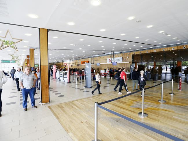 The Hobart airport completes its multi-million dollar refurbishment in time for Christmas, including the new check-in area. Picture: MATT THOMPSON