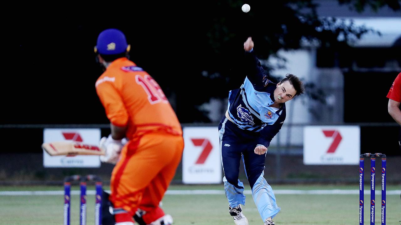 Barrier Reef Big Bash Game 1: Badgers v Hurricanes at Griffiths Park. Hurricanes' Luke McAvoy. Picture: Stewart McLean