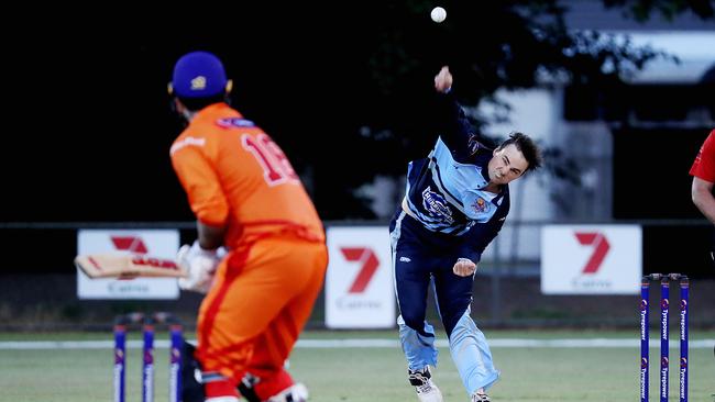 Barrier Reef Big Bash Game 1: Badgers v Hurricanes at Griffiths Park. Hurricanes' Luke McAvoy. Picture: Stewart McLean