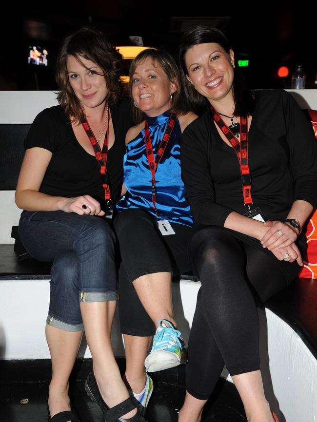 Penny Boothman, Tricia Neagle and Bec Weatherill at Sneaker Party at Sugar.