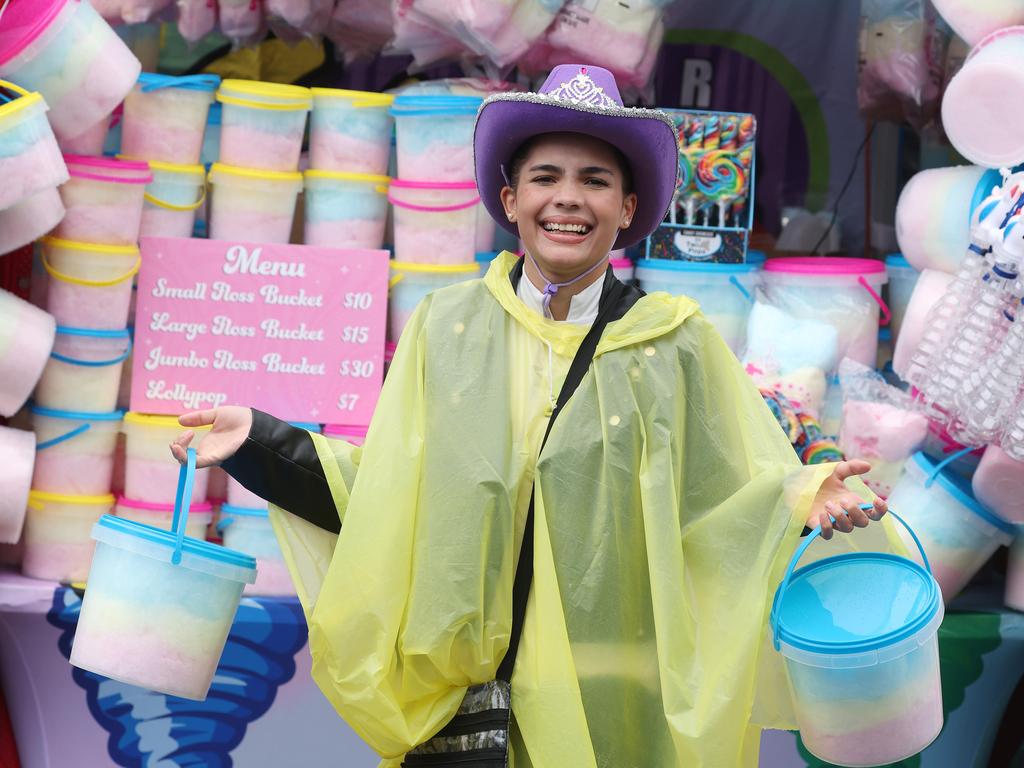 A wet People’s Day at the Ekka. Picture: Liam Kidston