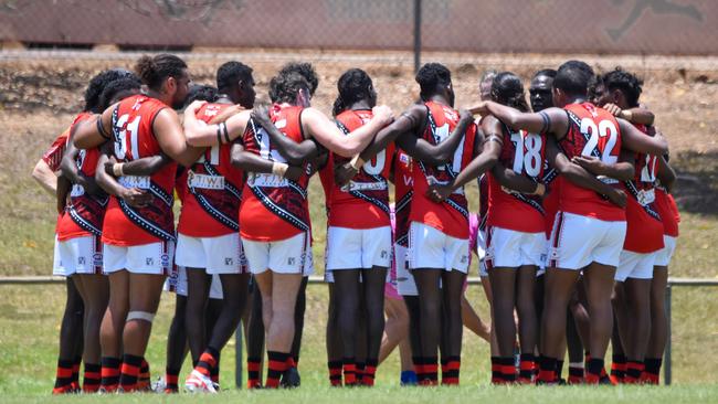 The Tiwi Bombers forfeit against their Maurice Rioli Cup match against Waratah. Picture: Tymunna Clements / AFLNT Media