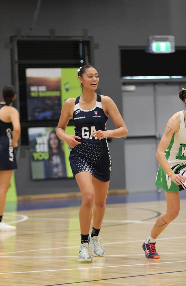 QISSN 2024 division one grand final - Canterbury College v Somerset College. Pictured: GA Kaylee Tamala