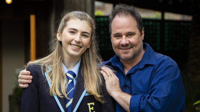 Paul Mercurio with Georgie Stone when she was a teenager. Picture: Supplied