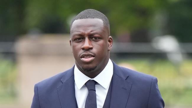 CHESTER, UNITED KINGDOM Ã¢â¬â AUGUST 15:  Benjamin Mendy, a player for Manchester City, arrives for the first day of his trial at Chester Crown Court on August 15, 2022 in Chester, England. Mendy, is charged with eight counts of rape involving seven women between October 2018 and August 2021. Mendy was suspended by Man City after being charged by police. He denies all charges.  (Photo by Christopher Furlong/Getty Images)