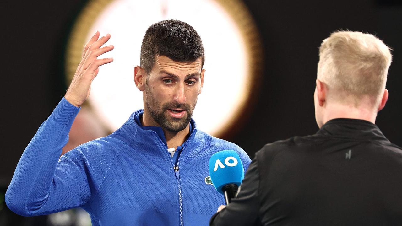 Djokovic isn’t feeling 100 per cent in Melbourne. (Photo by David GRAY / AFP)