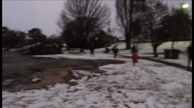 Snow falls in Stanthorpe, Queensland