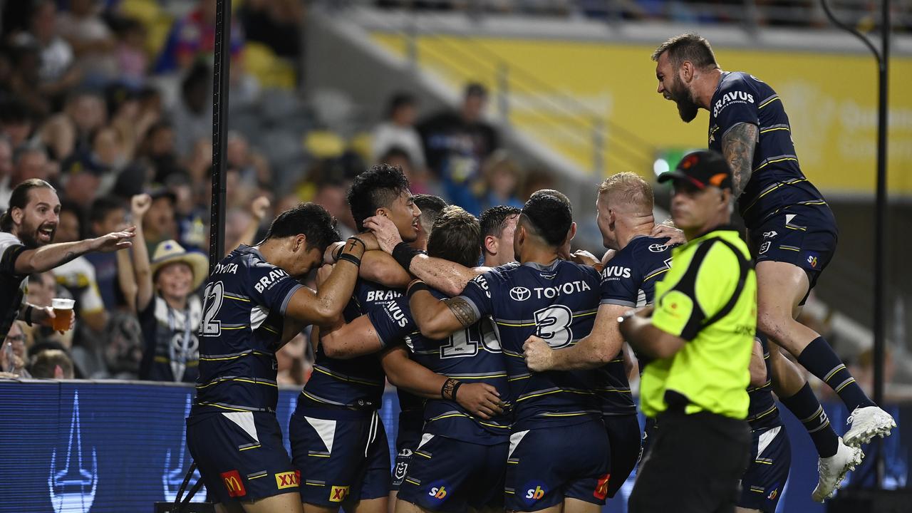 The Cowboys earned their fourth straight win, with an impressive comeback over the Newcastle Knights. Picture: Getty Images.