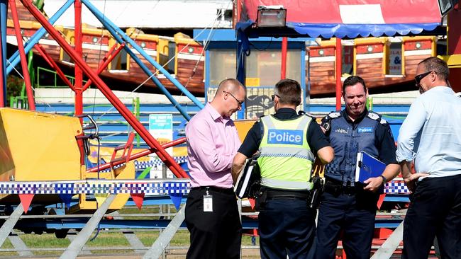 The aftermath of the fatal incident at the Rye Easter Carnival last year. Picture: Nicole Garmston