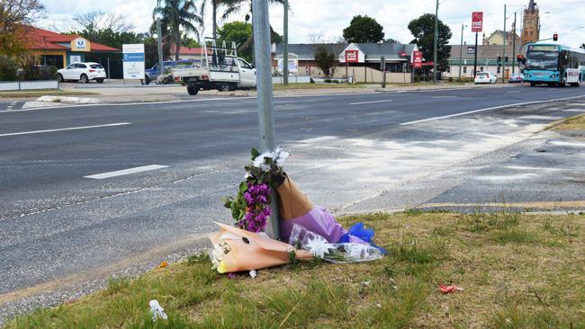 A makeshift memorial at the scene of Monday's horror crash is a haunting warning for road users to practice caution. Picture: Tessa Flemming