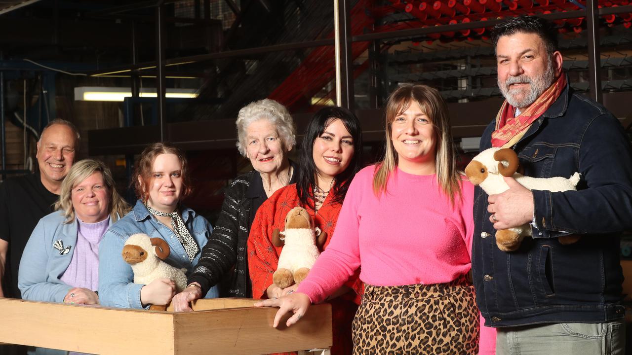 Wool Museum volunteers Joe Bisignano, Leah Wolfe, Emily McNeight, Norma Dessent, Josephine Rout, Emily Baskin and director Padraic Fisher. Picture: Alan Barber