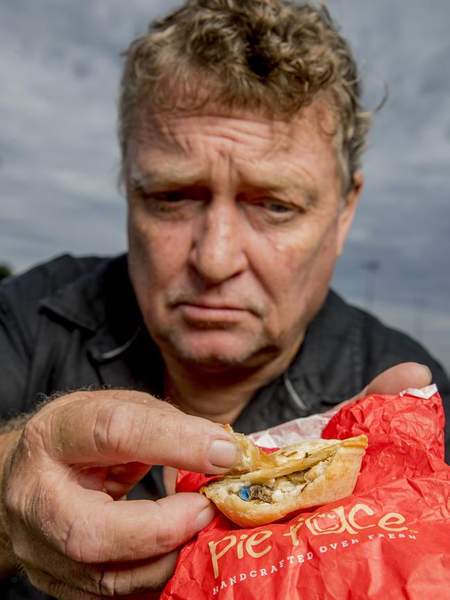 Mudgeeraba resident Brett Smith with his pie. Picture: Jerad Williams