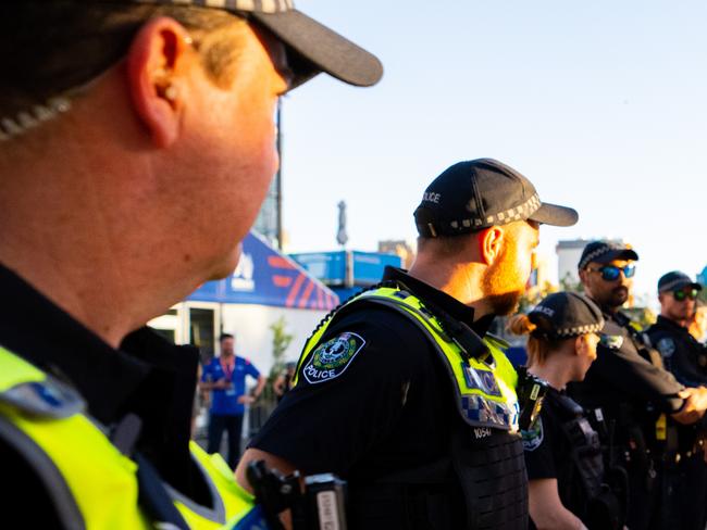 ADELAIDE/ KAURNA YARTA, AUSTRALIA - NewsWire Photos JANUARY 13, 2023: Police are seen in Victoria Square, Adelaide. Picture: NCA NewsWire / Morgan Sette