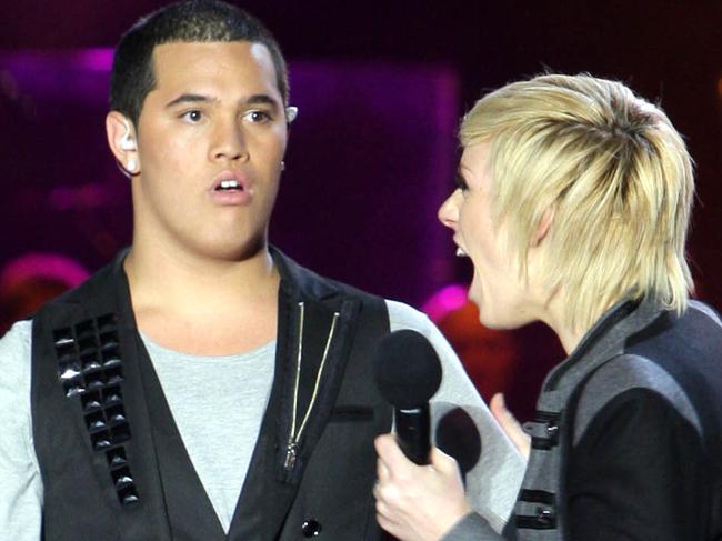 2009 Australian Idol Grand Final at The Sydney Opera House. Stan Walker won the contest. Hayley Warner (R)