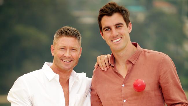 Michael Clarke and Pat Cummins in Rose Bay with luxury watch brand Hublot. Picture: Christian Gilles