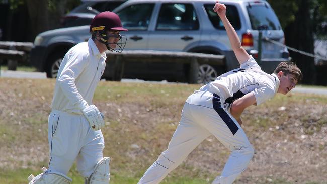 Ted Waterman bowling for TSS earlier this season.