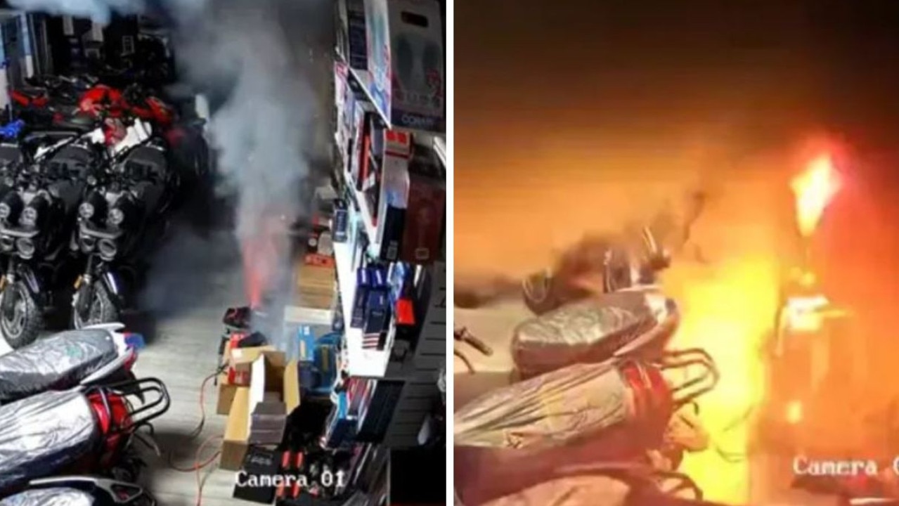 New York'ta alevler içinde kalan e-bisiklet mağazasının vahşi görüntüleri