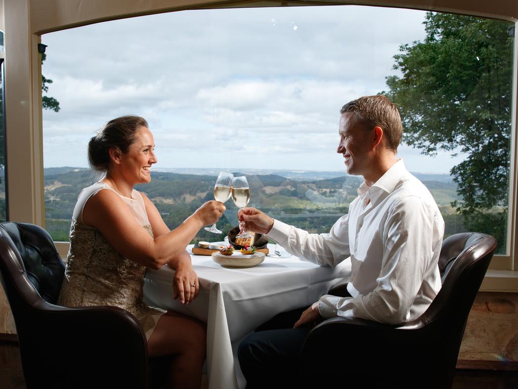 Enjoy a romantic dinner at Hardy's Veranda Restaurant overlooking the Piccadilly Valley. Picture Matt Turner