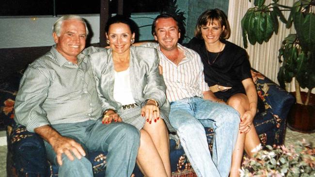 LISMORE LEGEND: Lismore-born Australian television host and radio broadcaster Ron Casey (far left) has passed away at age 89. L-R Casey, his wife Renata, nephew Jon Casey and wife Julie in the mid-1980s. Picture: Supplied