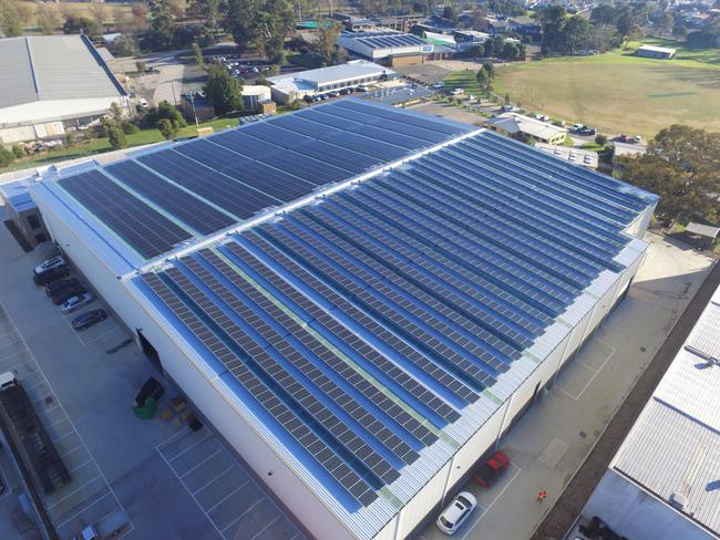 Solar panels fitted to roof of Natures Organics, Ferntree Gully. Pic: Supplied