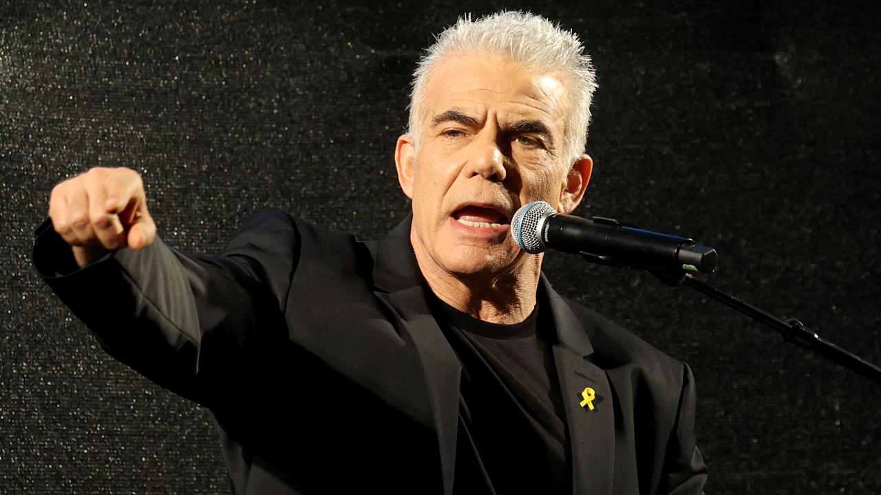 Israel’s opposition leader, Yair Lapid, was equally terse. Picture: GIL COHEN-MAGEN / AFP