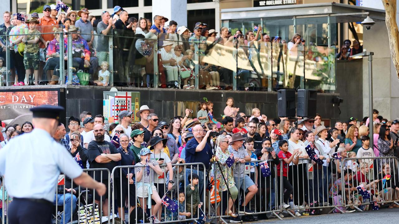 Thousands of people attended the Anzac Day Parade in Brisbane. Picture: NCA NewsWire/Tertius Pickard