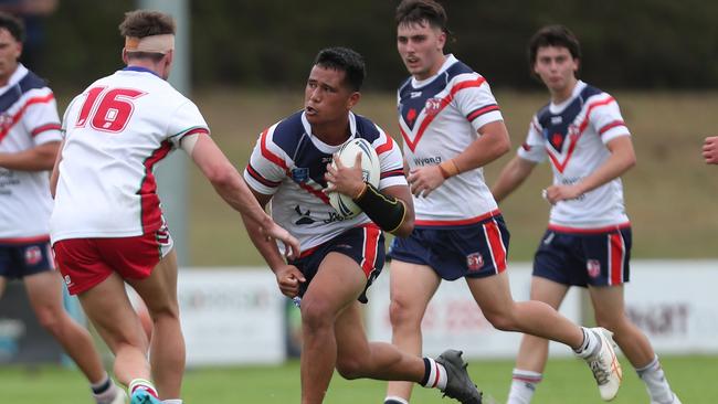 Josiah Fesolai was excellent in the middle for the Roosters. Picture: Sue Graham.