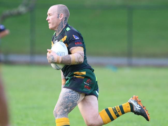 Keiran Rankmore takes his side up the field. Picture: Warren Gannon Photography