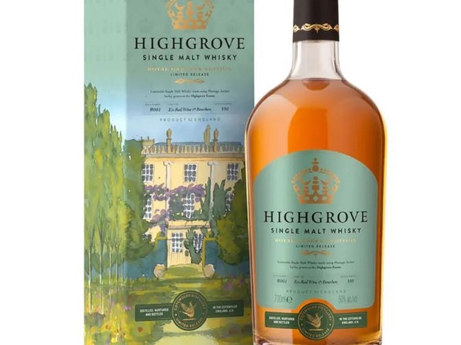 Limited edition Highgrove Single Malt Whisky featured King Charles’s watercolour on the gift box. Picture: Supplied