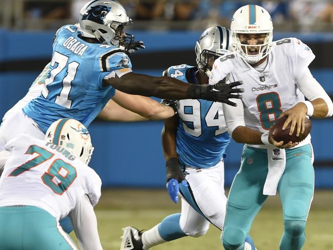 Efe Obada in action against Miami.