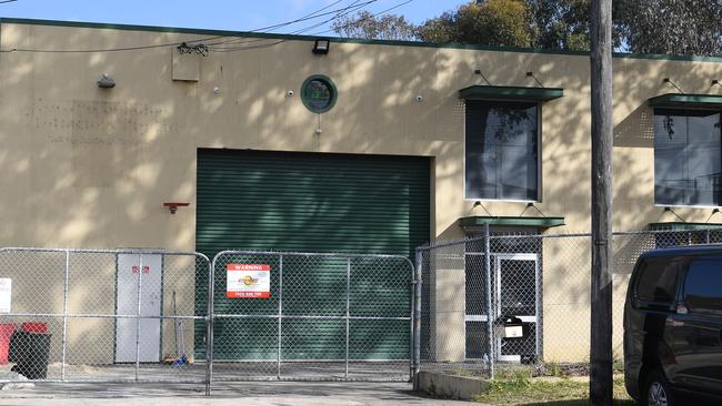 A Padstow business was raided this morning. Picture: AAP Image/Brendan Esposito