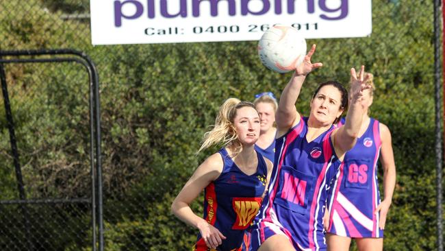 Victor Harbor Wing Attack Alicia Montgomerie has been involved in all 15 grand final seasons. Picture: Supplied