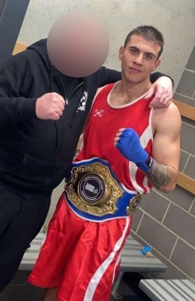 Conte (right) is an amateur boxer in Victoria. Picture: Instagram