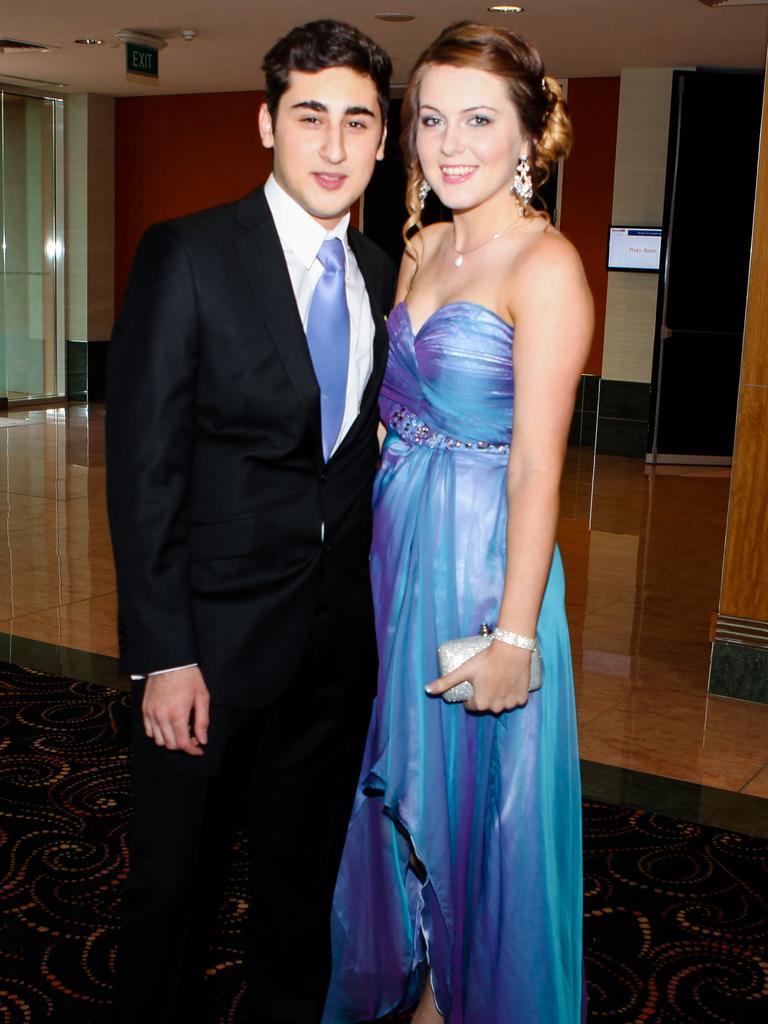 Zaci Bitar and Ebony Heenan at the 2013 Our Lady of the Sacred Heart Catholic College formal. Picture: NT NEWS