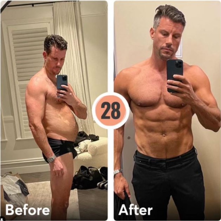 Sam said his before photo had been ‘hard’ to post. Picture: Instagram/Sam Wood