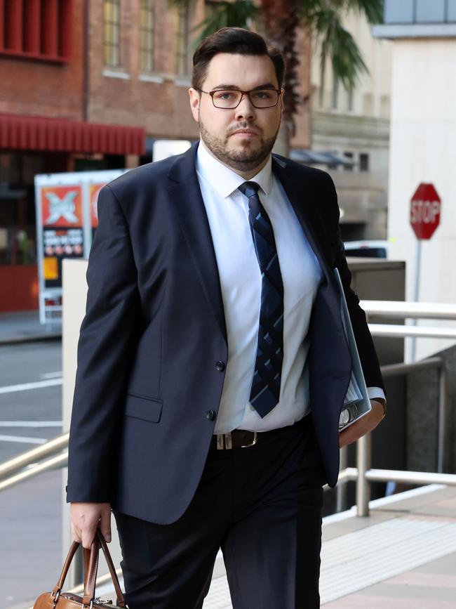 Bruce Lehrmann arrives at the Federal Court in Sydney.