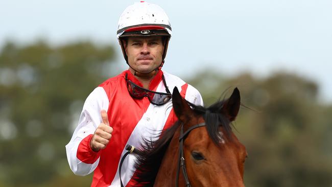 Aaron Bullock looks hard to beat in the TAB Jockey Challenge. Picture: Getty Images