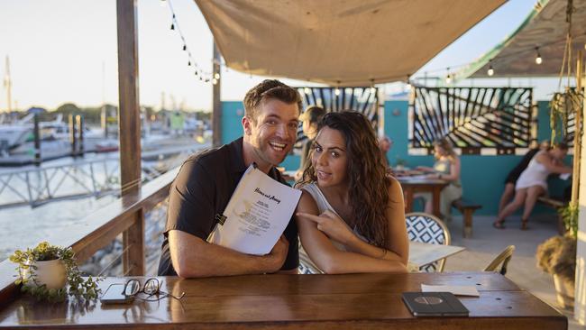 Emily Weir and Tristan Gorey behind the scenes at Bird's Fish Bar. Photo: Jeremy Greive