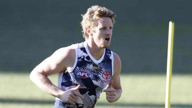 Rory Sloane has been in a SuperCoach purple patch, scoring 140 against West Coast. Picture: Sarah Reed.