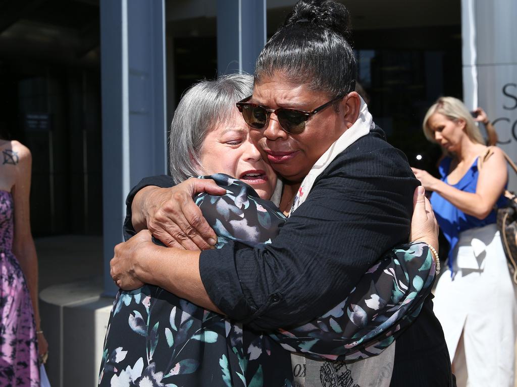 Donna Baluskas breaks down outside court. Pics Adam Head