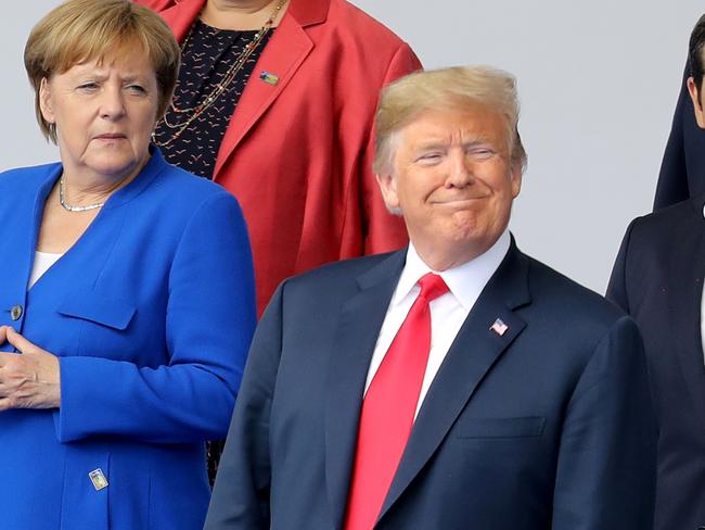 Mr Trump repeatedly described Germany as “captive to Russia”. Picture: AFP