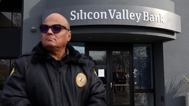 Australian financial institutions are being swept up in the fallout from the collapse of Silicon Valley Bank. Picture: AFP