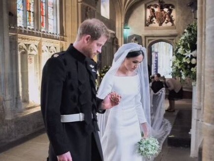 Never before seen photos of Prince Harry and Meghan Markle on their wedding day. Picture: Netflix