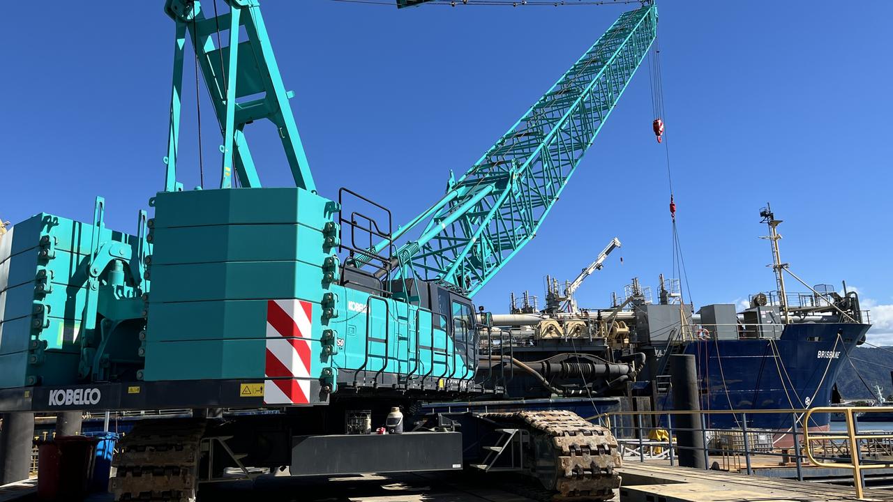 Tropical Reef Shipyard has taken delivery of a new 135-tonne crane worth $4m through the Industry Partnership Program. Picture: Supplied