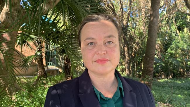 Byron's deputy mayor Sarah Ndiaye outside Byron Bay Local Court after an AVO was finalised to protect her from John Anderson. Picture: Liana Boss