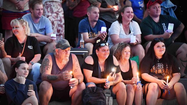 A vigil has been held on Torquay Beach for slain Hervey Bay Uber driver Scott Cabrie. Picture: Patrick Woods.