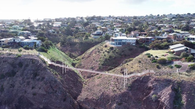 Artist impressions of the bridge proposed for the Hallett Cove coastal walkway.